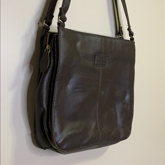 Relic | Large Brown 3 Sectioned Pebble Satchel Bag - Picture 9 of 13